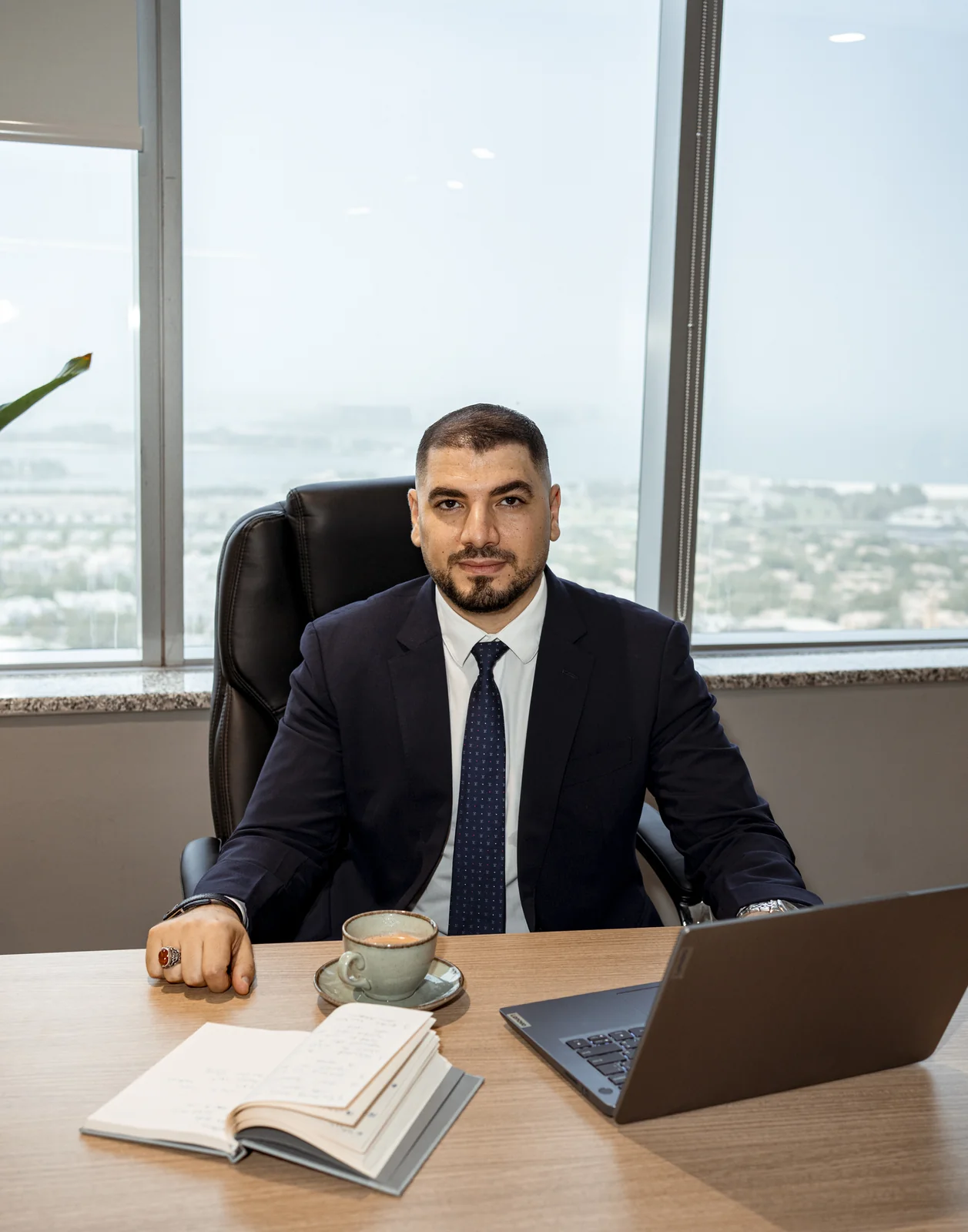 Ahmed El-Sayad at his Dubai office desk