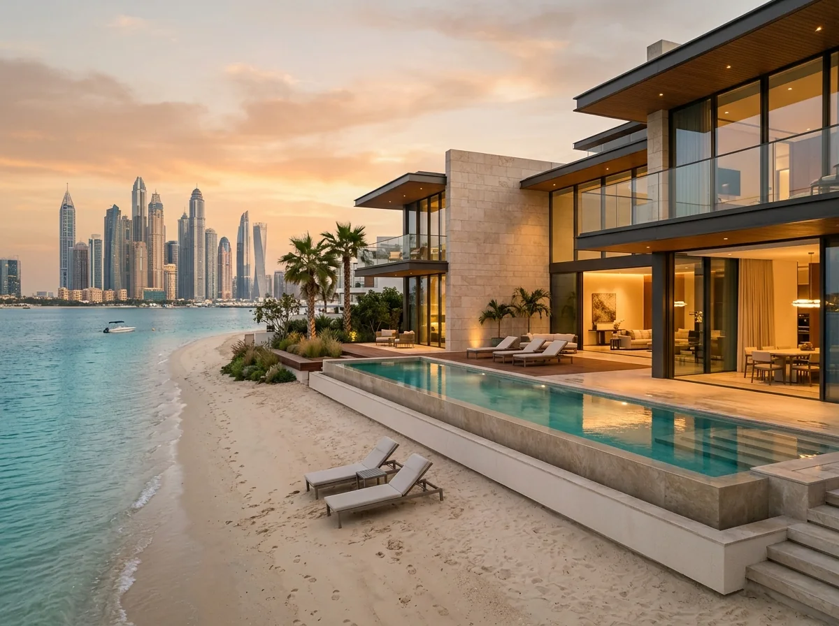 Exclusive Palm Jumeirah beachfront villa with private infinity pool